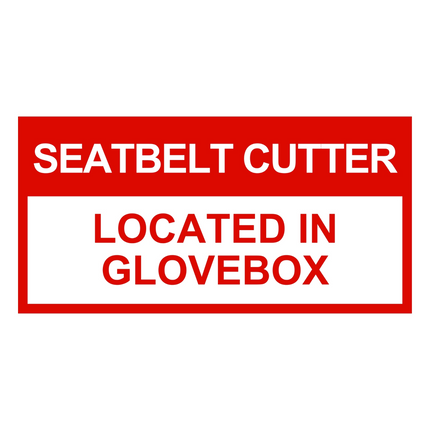 UV car sticker for seatbelt cutter