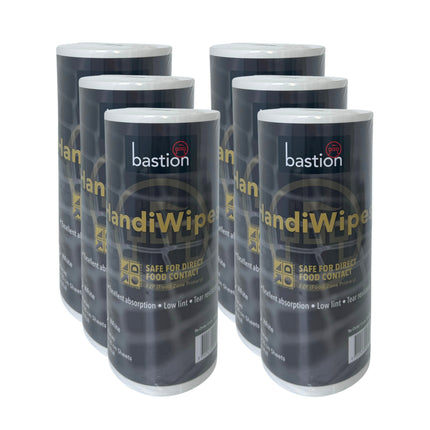 Bastion Perforated Handiwipes White 30x50cm 45m 6 Pack