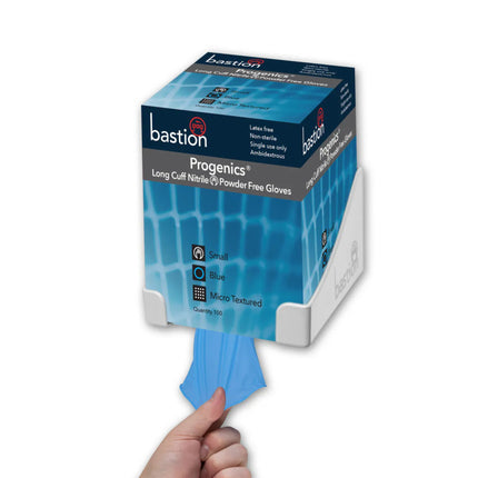 Bastion Progenics Nitrile Long Cuff Blue Powder Free Gloves