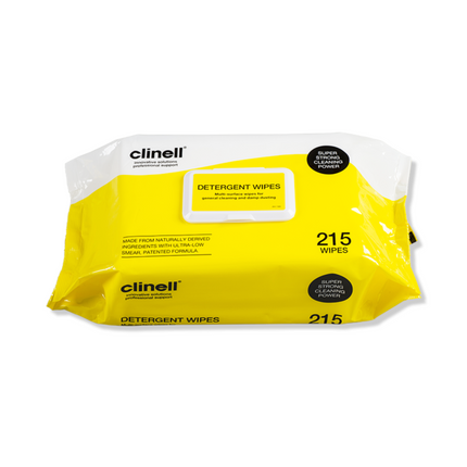 Clinell Detergent Wipes Low Residue Pack of 215