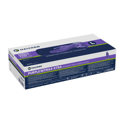 purple nitrile xtra powder free glove large