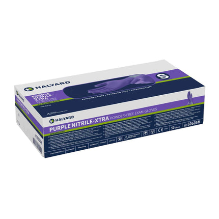 purple nitrile xtra powder free glove small