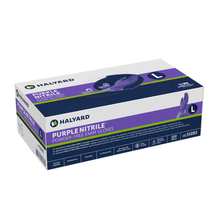 halayrd purple nitrile exam glove large