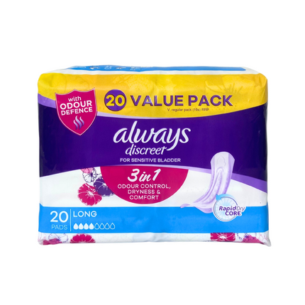 Always Discreet Long Pads 20 Pack