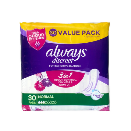 Always Discreet Normal Pads 30 Pack