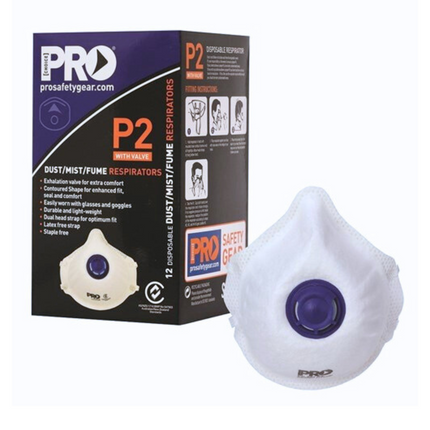 Pro Choice PC321 P2 Respirator Mask with Valve - box of 12