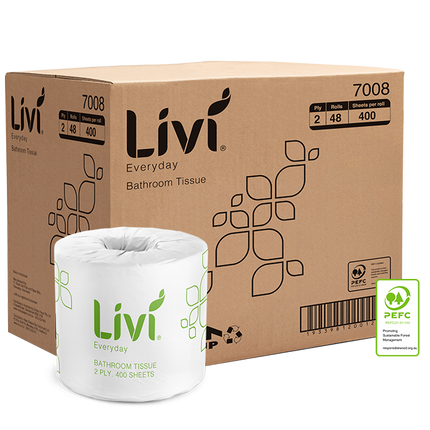 Livi Everyday 2 Ply 7008 Toilet Roll carton of 48 rolls