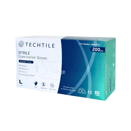 Ultra Health Techtile Powder-Free Nitrile Disposable Gloves size L