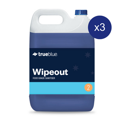 True Blue WIPEOUT 5 litre x3